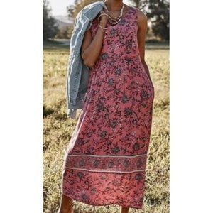 JJill Print Maxi Dress Size L